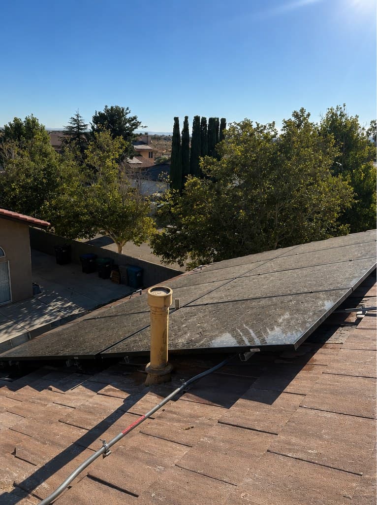 Dust-hazed array back to a mirror finish – before