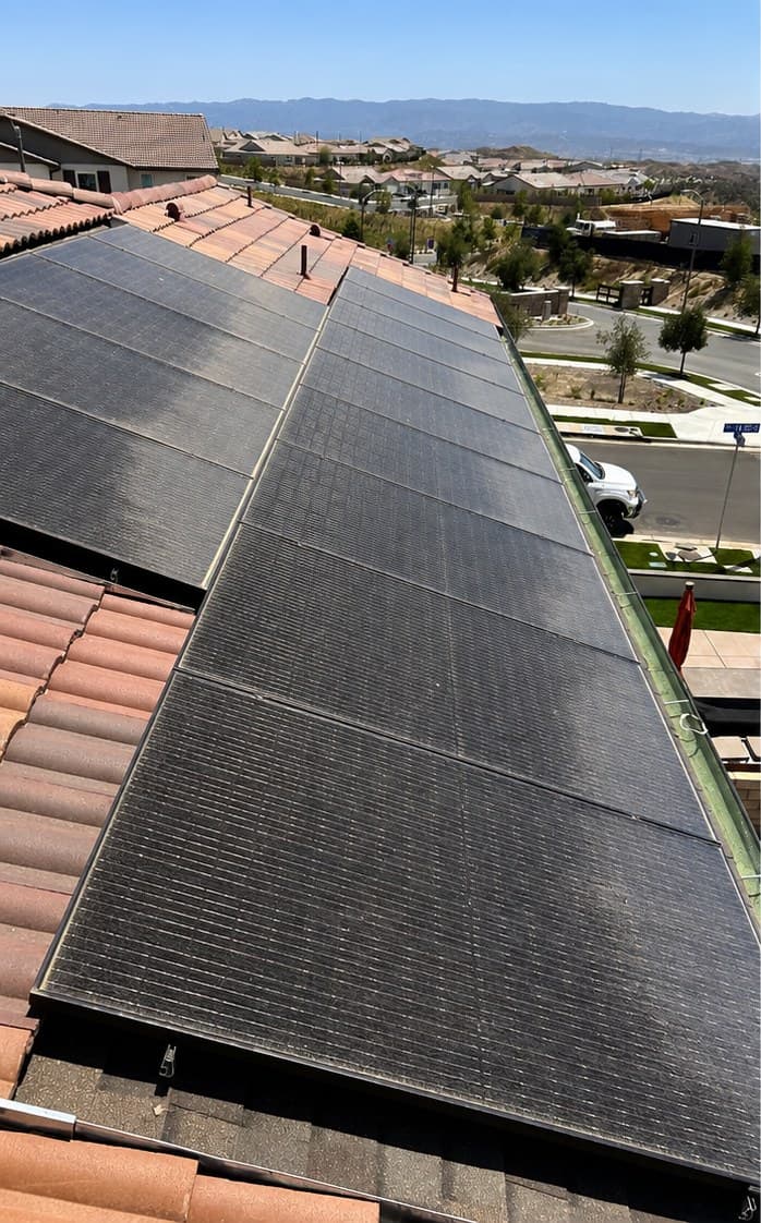 Full roofline array stripped back to deep black – before
